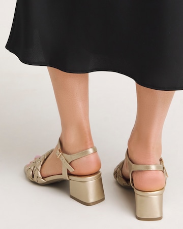 Jacinda Twin Strap Block Heeled Sandals Wide E Fit