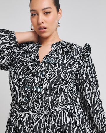 Lovedrobe Animal Ruffle Midi Dress