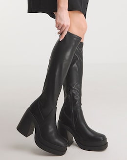 Gretchen Platform Sock Boots - Standard Fit (D) &amp; Standard Calf