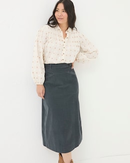 FatFace Leigh Cord Midid Skirt