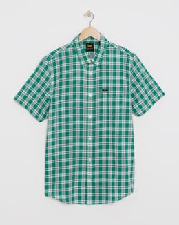 Lee Button Down Short Sleeve Shirt - Green