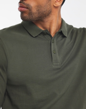 Pure Cotton Long Sleeve Pique Polo Long