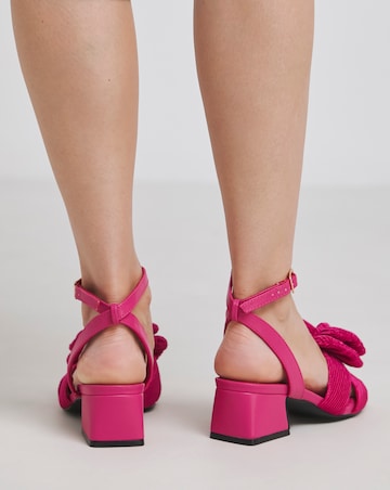 Monet Double Bow Low Block Heel - Wide Fit (E)