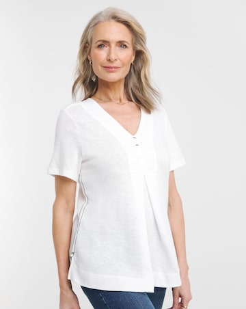 Julipa Contrast Stitch Pure Cotton Top