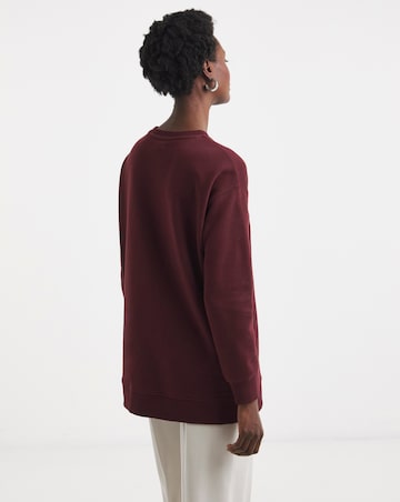 Side Zip Longline Sweatshirt
