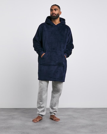 Navy Oversized Fleece Hoodie
