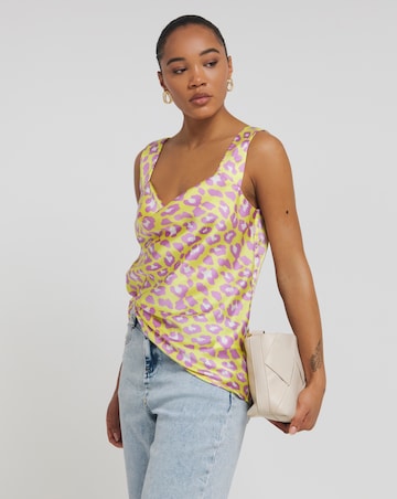 Animal Print Cowl Neck Cami