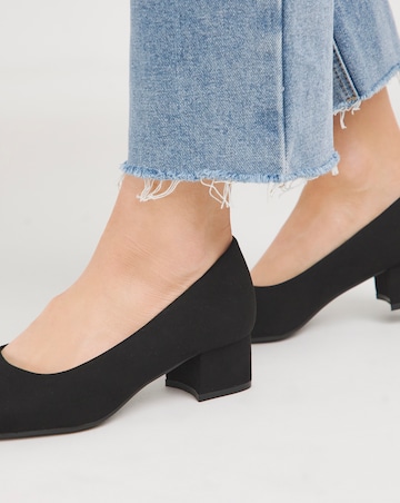 Orlia Flexi Sole Block Heel Court Shoes - Ultra Wide Fit (EEEEE)