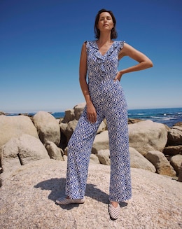 Sosandar Ruffle Front Jumpsuit