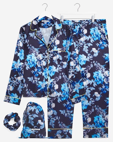 Hope & Ivy Albie Button Through Pyjama In A Bag Set Including Scrunchie