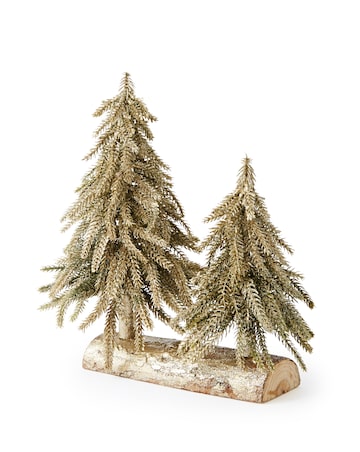 Gisela Graham Fir Double Christmas Tree Log