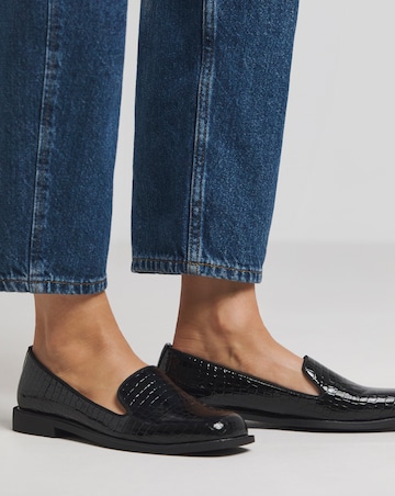River Classic Slipper Cut Plain Loafer - Wide Fit (E)