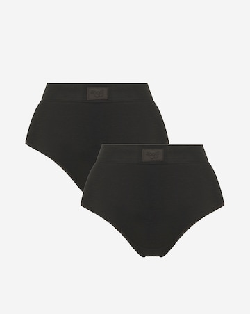 Sloggi 2Pack Double Comfort Cotton Tai Knickers Black