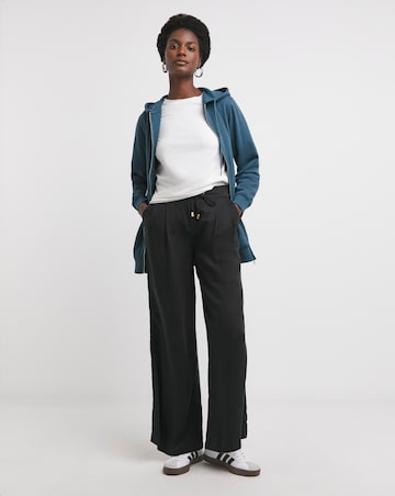 Indigo Longline Zip Hoodie