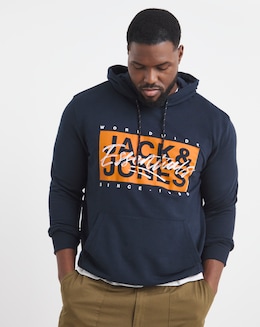 Jack &amp; Jones Colton Logo Hoodie - Navy