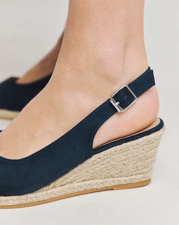 Miami Wedge Espadrille Slingback Sandals - Ultra Wide Fit (EEEEE)