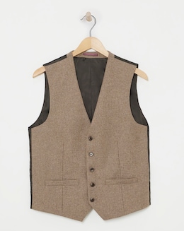 Oatmeal Donegal Regular Fit Waistcoat