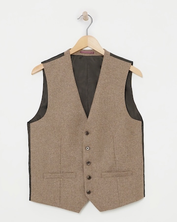 Oatmeal Donegal Regular Fit Waistcoat