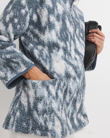 Aztec Borg Longline Quarter Zip Jacket