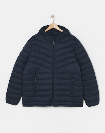 Navy Lightweight Hooded Padded Jacket