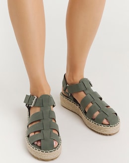 Honor Fisherman Espadrille Sandals - Wide Fit (E)