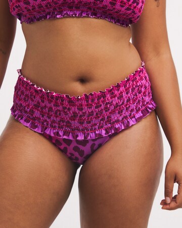 Shirred Midi Bikini Brief