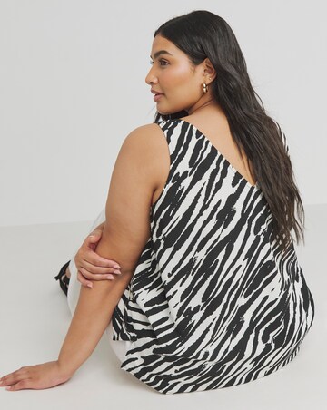Simply Be Zebra Print Sleeveless V Neck Cami