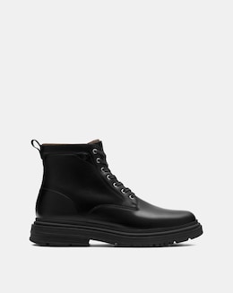Clarks Badbury Hi Wp Boots - Black Leather