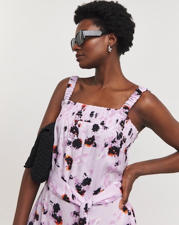 Printed Waist Apron Dress