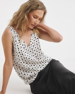 Satin V Neck Vest Top