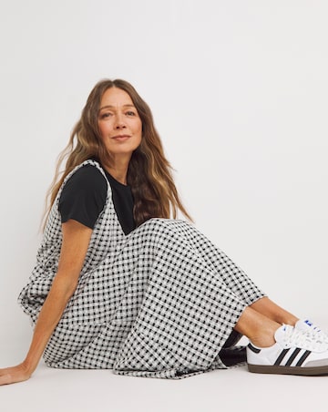 Check Jersey Pinafore Dress