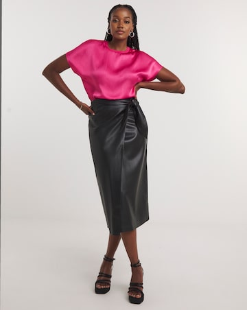 Pink Satin Boxy Top