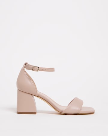 Rimona Barely There Block Heeled Sandals - Extra Wide Fit (EEE)