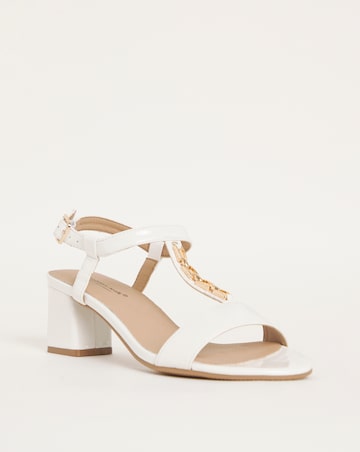 Cushion Walk T Bar Block Heeled Sandals EEE Fit