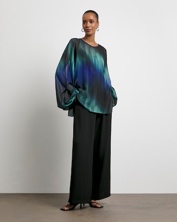 Joanna Hope Ombre Volume Sleeve Blouse