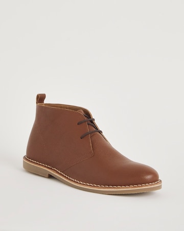 Leather Desert Boot Wide