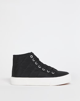 Ayla Quilted Hi Top Trainers - Wide Fit (E)