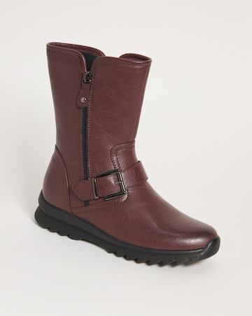 Cushion Walk Casual Boot with Side Zip Detail E Fit