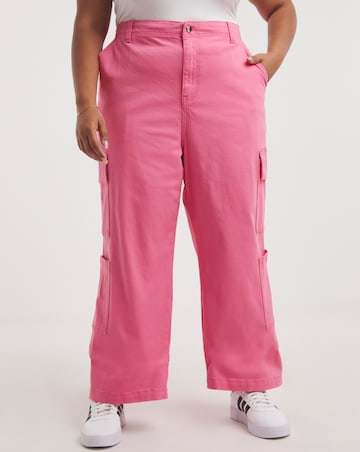 Hot Pink Double Pocket Cargo Trouser