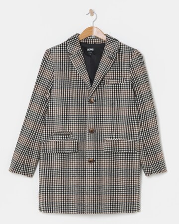 Wool Mix Check Over Coat