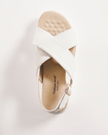 Cushion Walk Off White Crossover Sandal- Ultra Wide Fit (EEEEE)