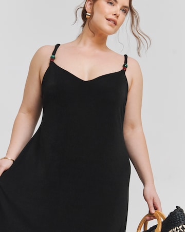 Simply Be Luxe Jersey Trapeze Maxi Dress With Bead Detail