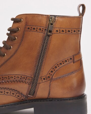 Brogue Lace Up Boot Wide