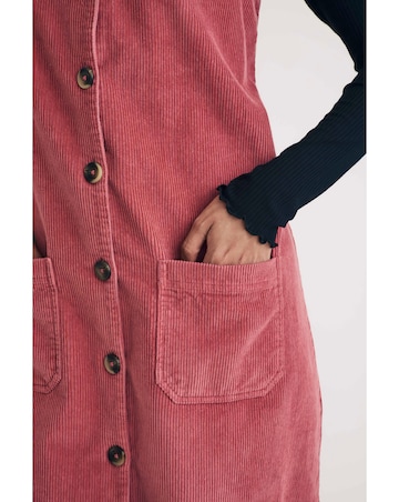 Nobody's Child Pink Claudette Cord Pinny Dress