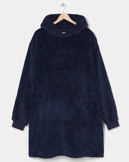Navy Oversized Fleece Hoodie