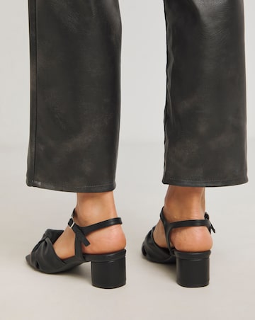 Tamika Volume Twist Flexible Sole Block Heel Sandals - Extra Wide Fit (EEE)