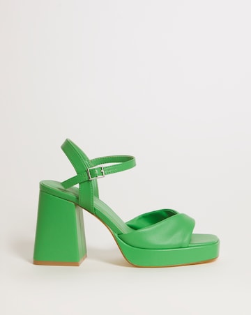 Tara Twist Front Platform Heeled Sandals - Extra Wide Fit (EEE)