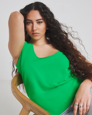Green Lightweight Scoop Neck Vest Top