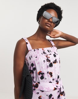 Printed Waist Apron Dress