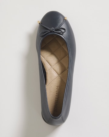 Talia Leather Ballerina Shoes - Wide Fit (E)